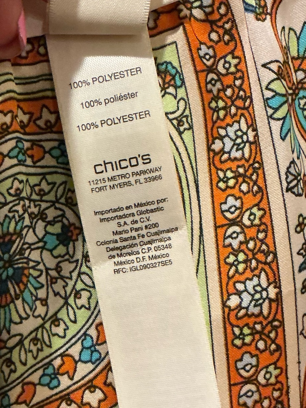 Chico’s Hypnotic Bold Print Power Pant Palazzo Silky Fluid Flare Leg Breezy SZ 0 - Picture 9 of 9